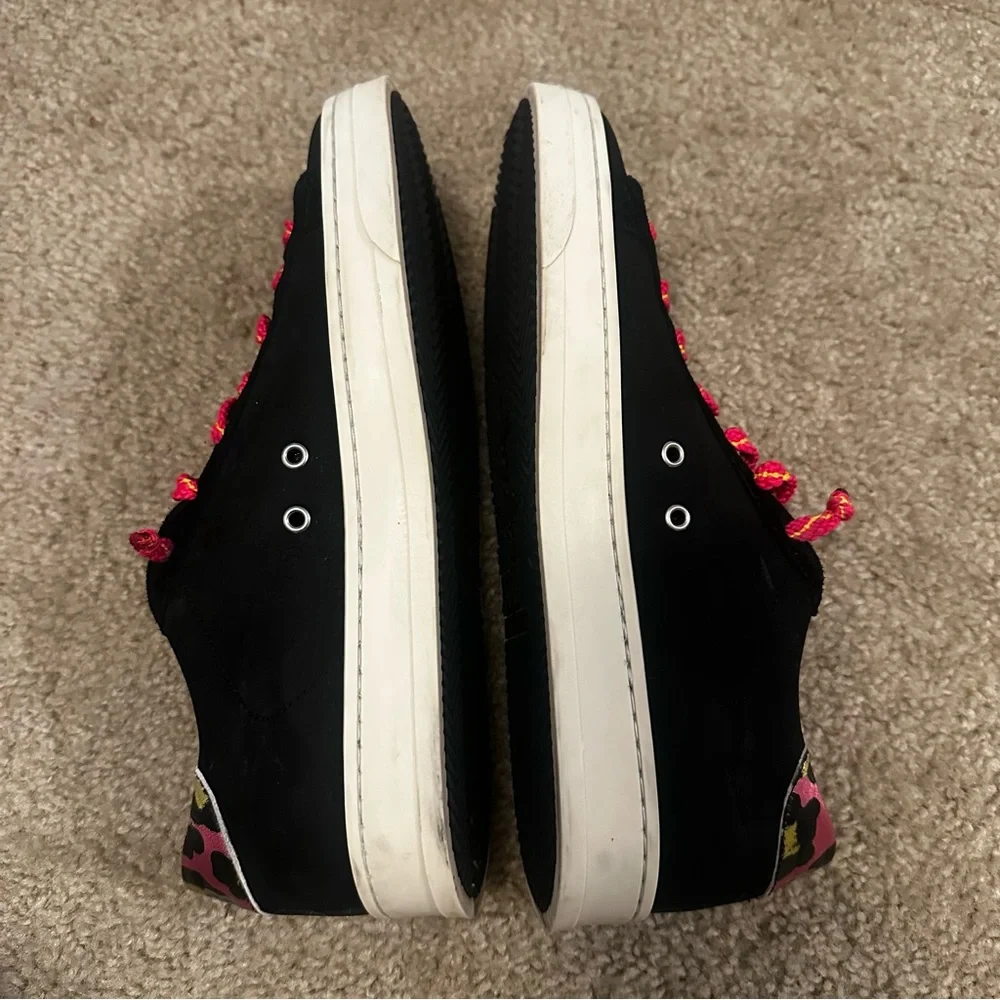 P448 Womens Jack Low Top Sneaker in Black/Leo Pink Glitter Shoes EU 42 US 10.5 - Picture 8 of 11